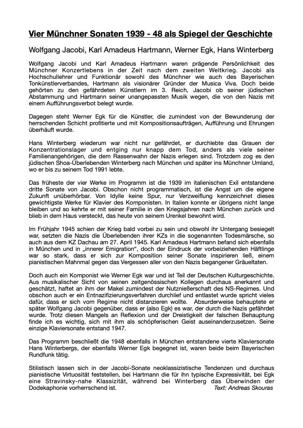 Vier Münchner Sonaten